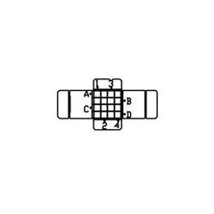 Disposable gridcutter, 2 mm x 2 mm lanes. 4 rows, 4 columns MEE2-2-16